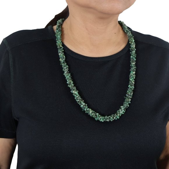 Authentic Vintage Native American Serpentine Necklace Handmade Navajo Jewelry ** - Picture 1 of 9